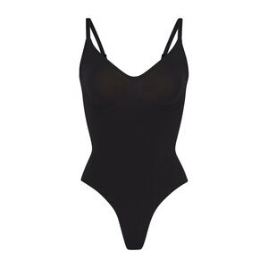 Skims seamless sculpt thong bodysuit - black large